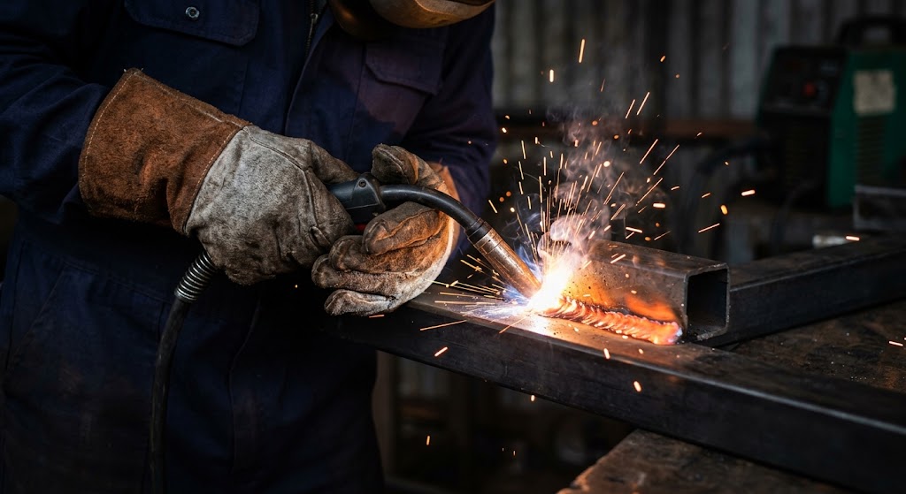 Welding in progress